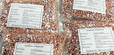 ການຈັດສົ່ງທີ່ຫມັ້ນຄົງສໍາລັບການຕິດຕໍ່ເງິນ AgCu Bimetal rivets